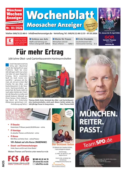 Moosacher Anzeiger Cover